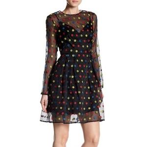 monique lhuillier polka dot dress